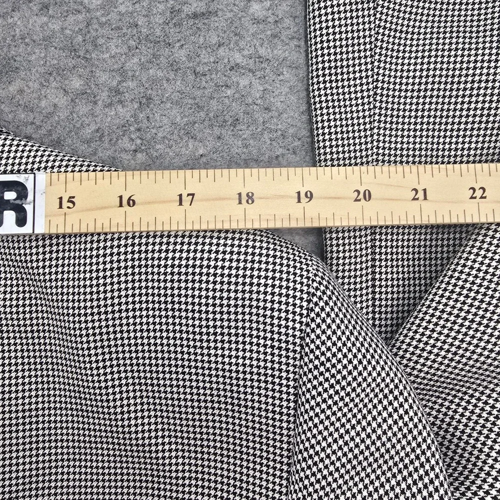 Canali Blazer Men 44R Black White Silk Wool Blend Houndstooth Sport Coat Italy